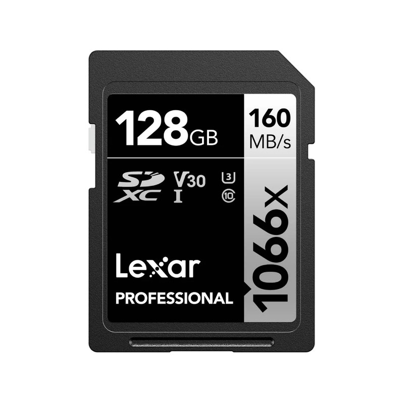 Lexar Professional 1066x UHS-I U3 128GB V30 SDXC Silver Series Memory Card - بطاقة تخزين
